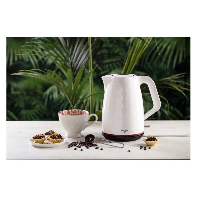 Czajnik elektryczny ADLER AD 1277, 1,7L, tworzywo, biały - obrazek 6