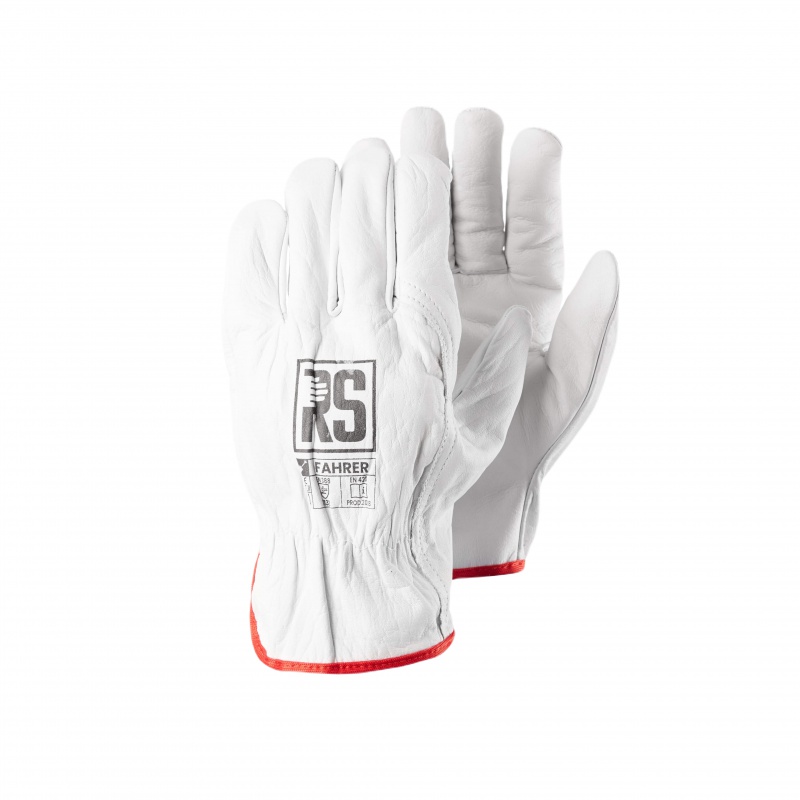 Rękawice Fahrer RS, driver, rozm. 10, białe
