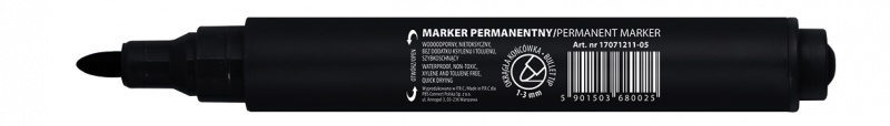 Marker permanentny OFFICE PRODUCTS, okrągły, 1-3mm (linia), czarny - obrazek 2
