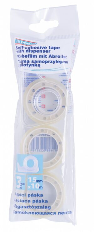 Taśma biurowa DONAU, 15mm, 10m, 3szt.