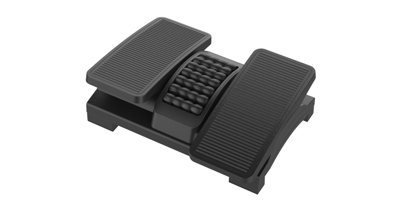 Podnóżek Q-CONNECT, 430x320mm, z oddzielnymi platformami na nogi, masażer, czarny - obrazek 2