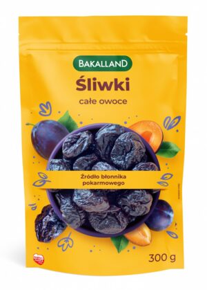 Śliwki suszone całe owoce, Bakalland, 300g