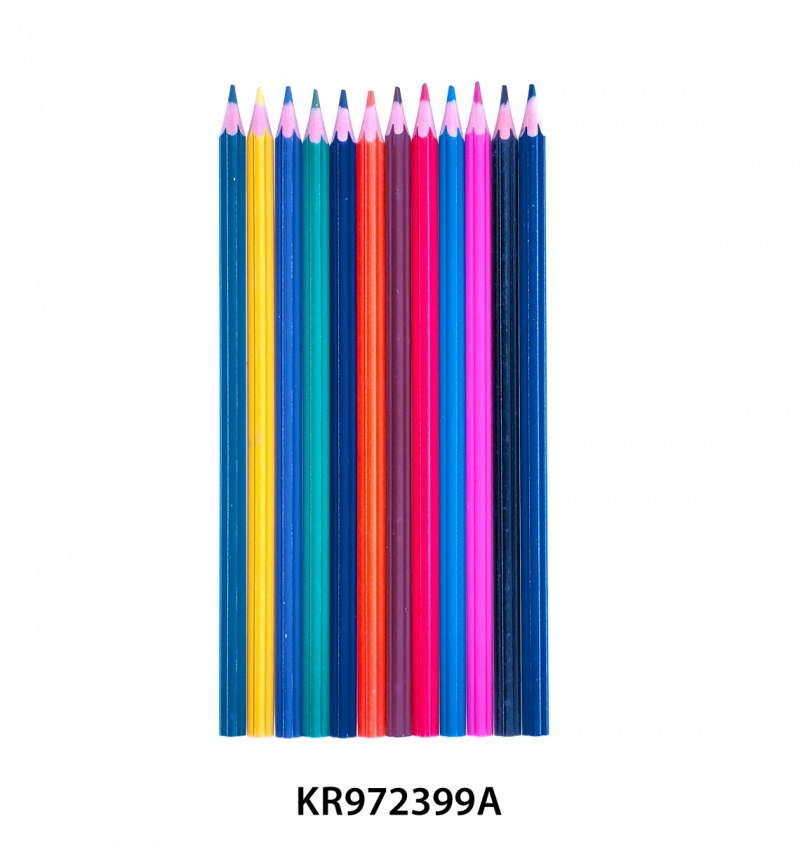 Kredki ołówkowe KEYROAD, bezdrzewne, 12 szt., pudełko zawieszka, display, mix kolorów - obrazek 3