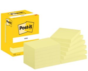 Karteczki samoprzylepne POST-IT® (657), 102x76mm, 12x100 kart., żółte