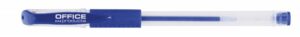 Długopis żelowy OFFICE PRODUCTS, gumowy uchwyt, 0,5mm, niebieski