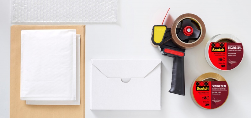 Taśma pakowa SCOTCH Secure Seal, 50mm, 66m, 6 szt., transparentna - obrazek 4