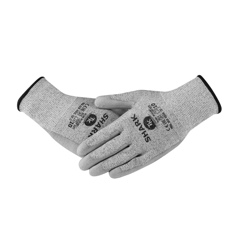 Rękawice TK SHARK, antyprzecięciowe, rozm. 7, szare - obrazek 6