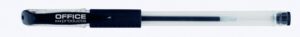 Długopis żelowy OFFICE PRODUCTS, gumowy uchwyt, 0,5mm, czarny