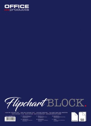 Blok do flipchartów OFFICE PRODUCTS, gładki, 58,5x81cm, 50 kart., biały