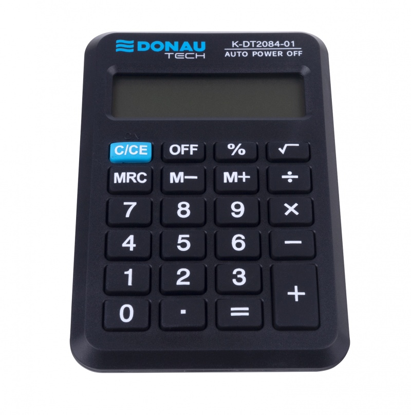 Kalkulator kieszonkowy DONAU TECH, CI-LC210NR, 8-cyfr. wyświetlacz, wym. 97x62x11 mm, czarny - obrazek 4