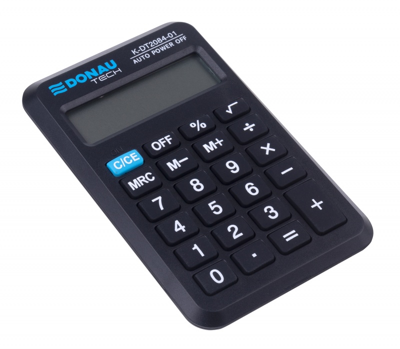 Kalkulator kieszonkowy DONAU TECH, CI-LC210NR, 8-cyfr. wyświetlacz, wym. 97x62x11 mm, czarny - obrazek 5