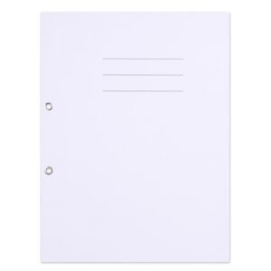 Skoroszyt OFFICE PRODUCTS Budget, karton, oczkowy, nadruk, 1/1, A4, 250gsm, biały