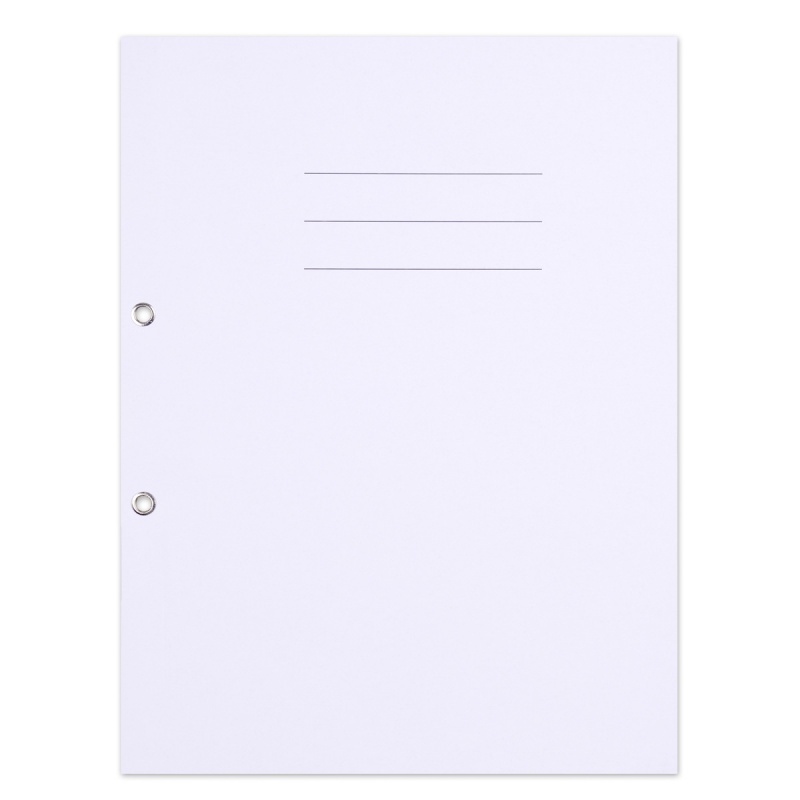 Skoroszyt OFFICE PRODUCTS Budget, karton, oczkowy, nadruk, 1/1, A4, 250gsm, biały