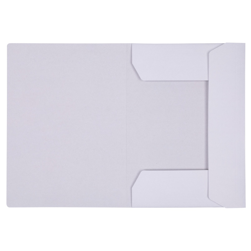 Teczka z gumką OFFICE PRODUCTS Budget Pro, karton, biała wewn., A4, 250gsm, 3-skrz., biała - obrazek 2