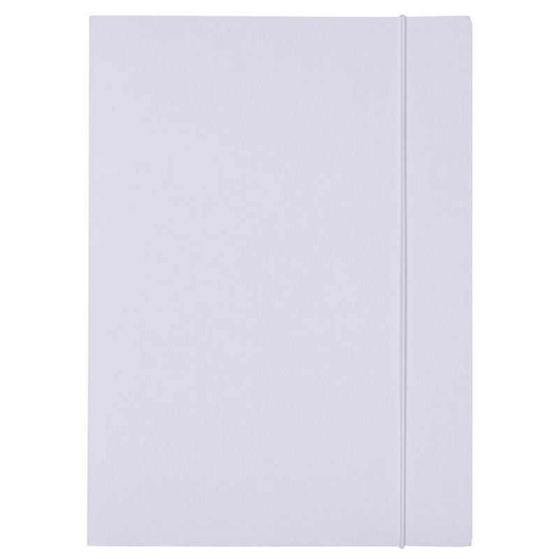 Teczka z gumką OFFICE PRODUCTS Budget, karton, A4, 250gsm, 3-skrz., biała