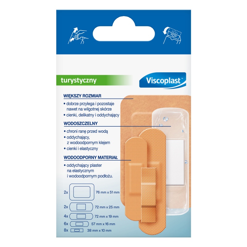 Zestaw plastrów VISCOPLAST Turystyczny, 5 rozmiarów, 22szt. - obrazek 3
