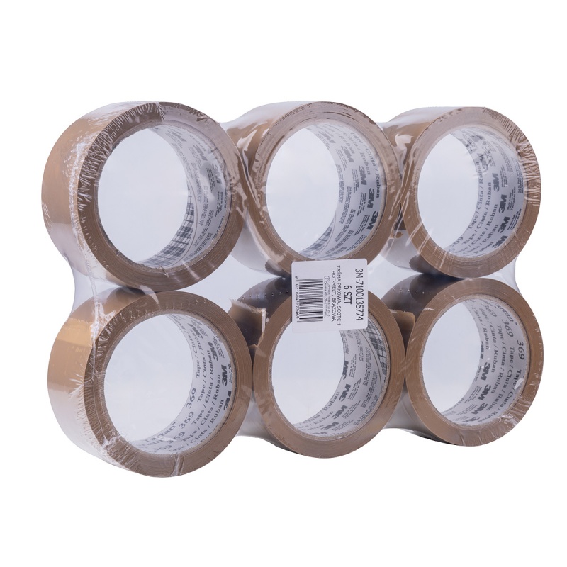 Taśma pakowa SCOTCH® Hot-melt (369), 48mm, 66m, brązowa - obrazek 7