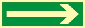 Znak TDC, Kierunek drogi ewakuacyjnej