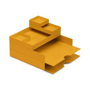 Zestaw pojemników z szufladkami na biurko MOXOM Modular Desk Set, 320x260x60mm, 6 szt., żółty