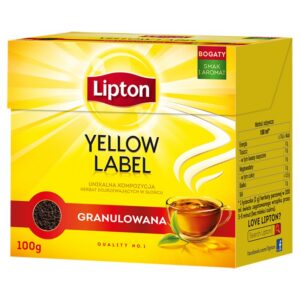 Herbata LIPTON czarna, Yellow Label, granulowana, 100g