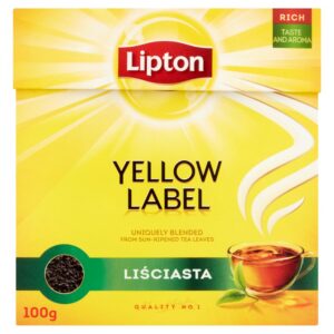 Herbata LIPTON czarna, Yellow Label, liściasta, 100g