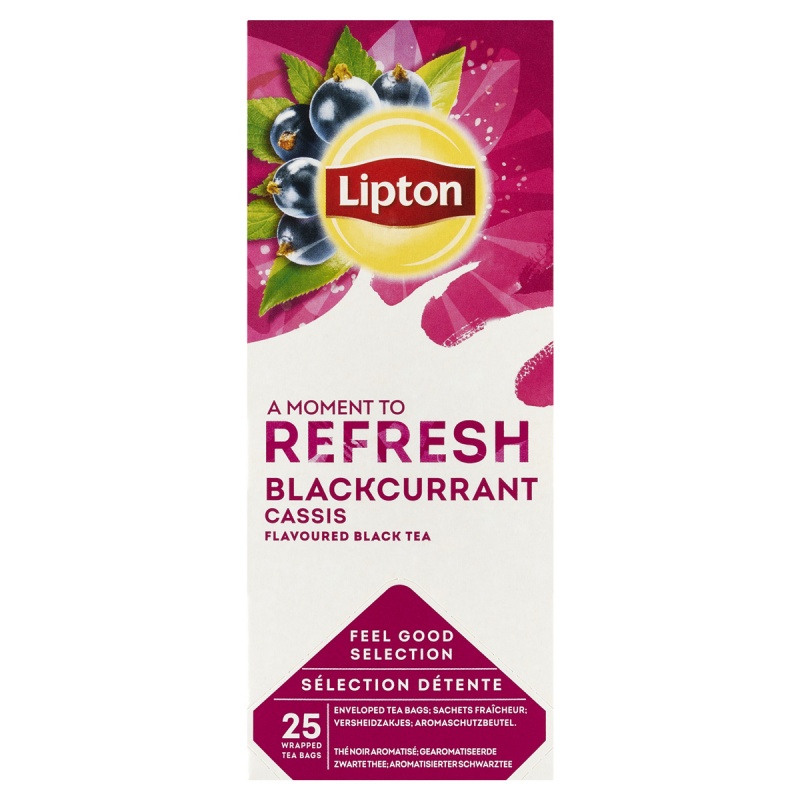 Herbata LIPTON Feel Good Selection, Refresh, czarna porzeczka, 25 kopert - obrazek 3