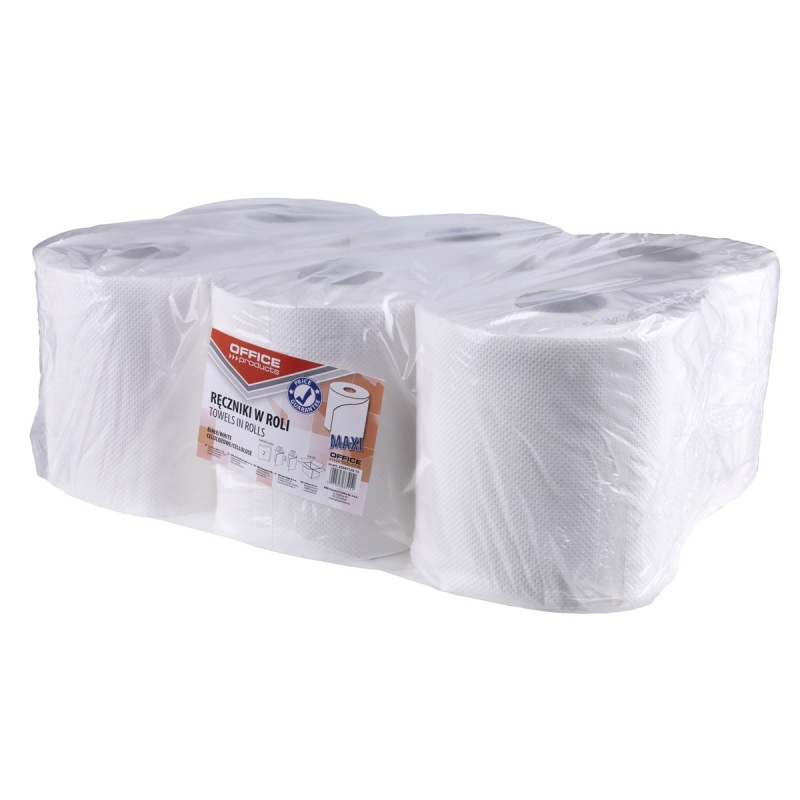 Ręczniki w roli celulozowe OFFICE PRODUCTS Maxi, 2-warstwowe, 120m, 6szt., białe - obrazek 3