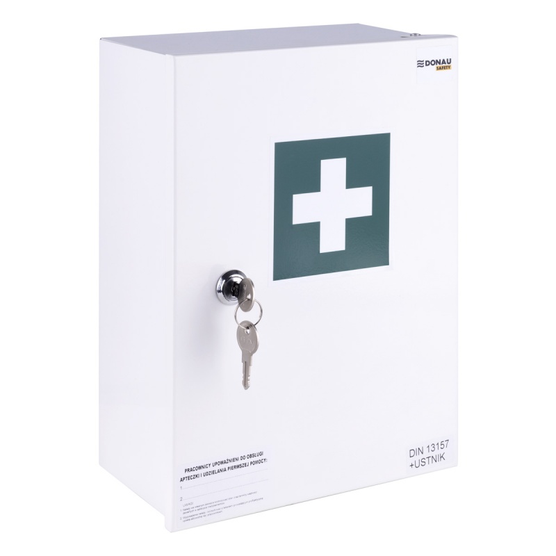 Apteczka ścienna DONAU SAFETY, stalowa,"30.2" +A, biała - obrazek 2