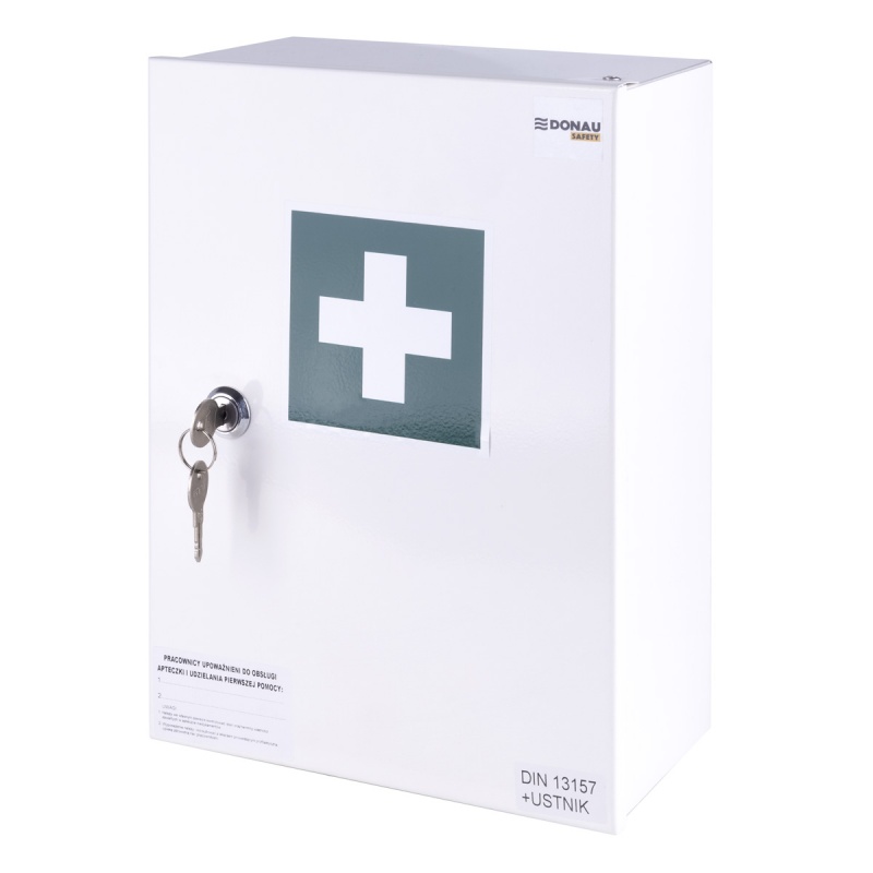 Apteczka ścienna DONAU SAFETY, stalowa,"30.2" +A, biała - obrazek 3