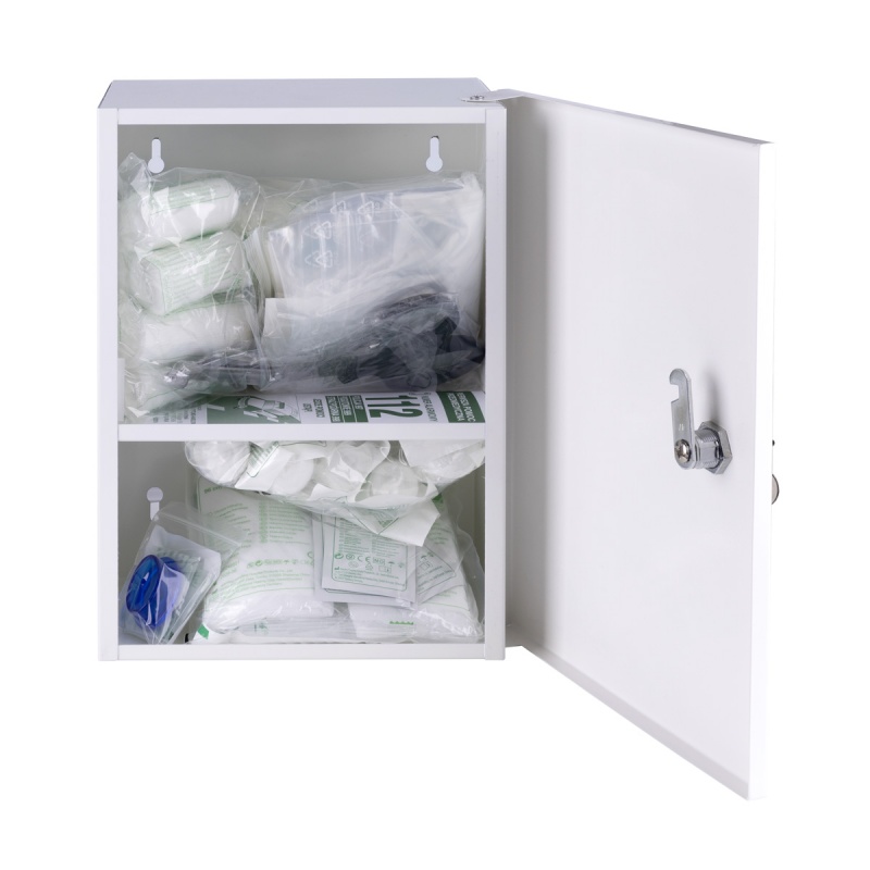 Apteczka ścienna DONAU SAFETY, stalowa,"30.2" +A, biała - obrazek 4