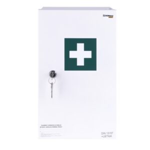 Apteczka ścienna DONAU SAFETY, stalowa,"40.2" +A, biała