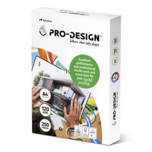 Papier ksero PRO-DESIGN FSC, satynowany, klasa A++, A4, 168CIE, 120gsm, 250 ark.