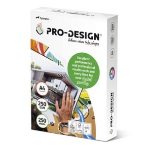 Papier ksero PRO-DESIGN FSC, satynowany, klasa A++, A4, 168CIE, 250gsm, 250 ark.
