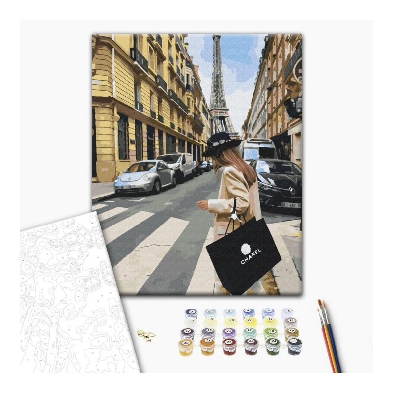 Malowanie po numerach BRUSHME, 40x50 cm, paryski tydzień mody, 1 szt., w pudełku