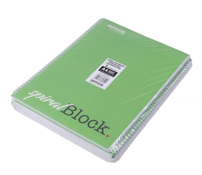 Kołonotatnik OFFICE PRODUCTS, A4, w kratkę, 80 kart., 70gsm - obrazek 2