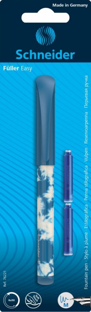 Pióro wieczne SCHNEIDER Easy + 2 naboje, blister, mix kolorów