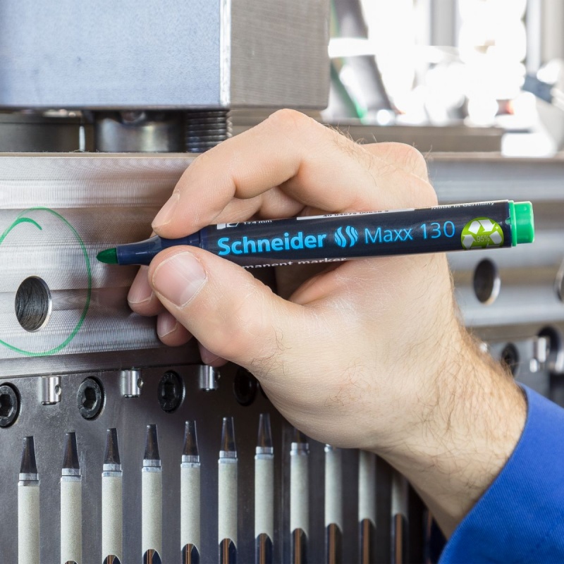 Zestaw markerów uniwersalnych SCHNEIDER Maxx 130, 1-3 mm, 4 szt., pudełko z zawieszką, mix kolorów - obrazek 9