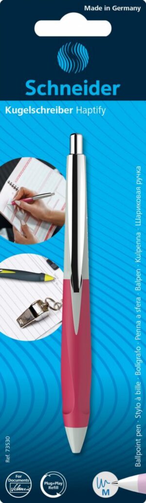 Długopis automatyczny Schneider Haptify, M, blister, mix kolorów