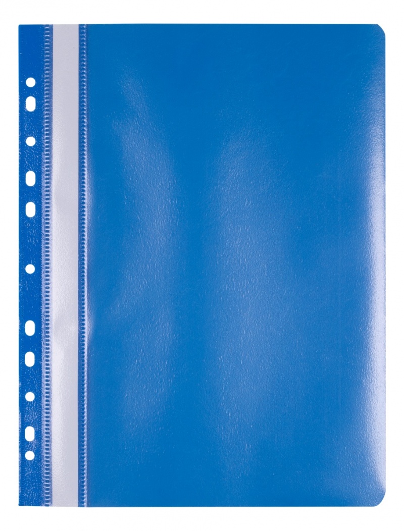 Skoroszyt OFFICE PRODUCTS, PP, A4, miękki, 100/170mikr., wpinany, niebieski