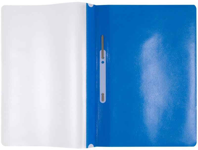 Skoroszyt OFFICE PRODUCTS, PP, A4, miękki, 100/170mikr., wpinany, niebieski - obrazek 2