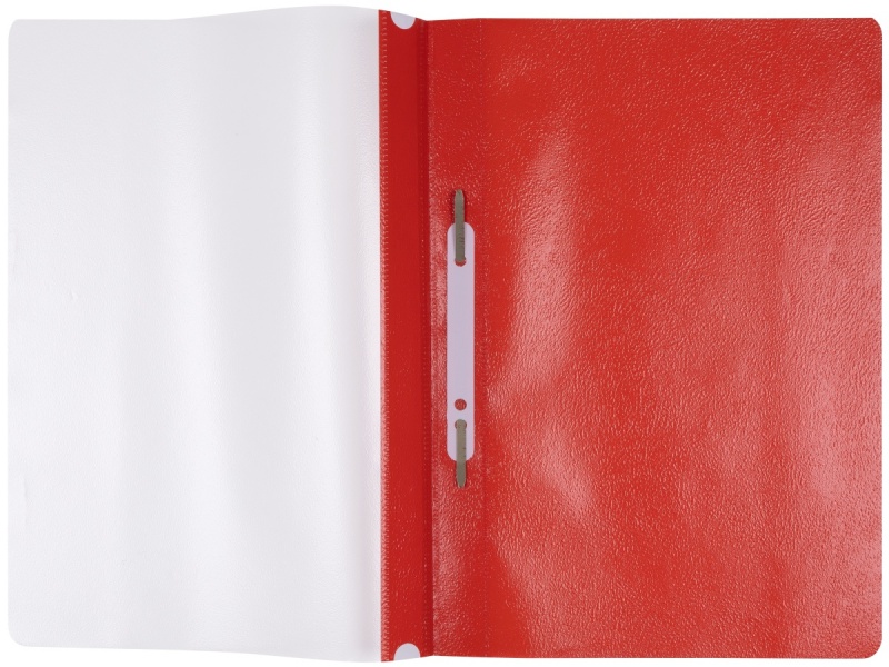 Skoroszyt OFFICE PRODUCTS, PP, A4, miękki, 100/170mikr., wpinany, czerwony - obrazek 2