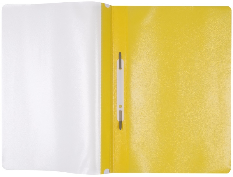 Skoroszyt OFFICE PRODUCTS, PP, A4, miękki, 100/170mikr., wpinany, żółty - obrazek 2