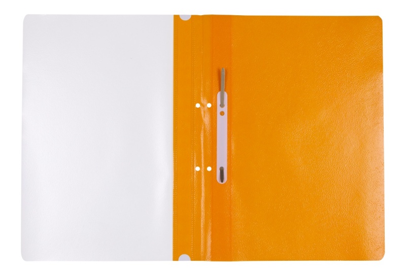 Skoroszyt OFFICE PRODUCTS, PP, A4, 2 otwory, 100/170mikr., wpinany, pomarańczowy - obrazek 2