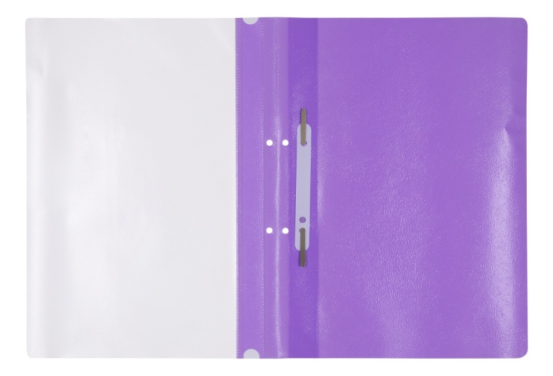 Skoroszyt OFFICE PRODUCTS, PP, A4, 2 otwory, 100/170mikr., wpinany, fioletowy - obrazek 2
