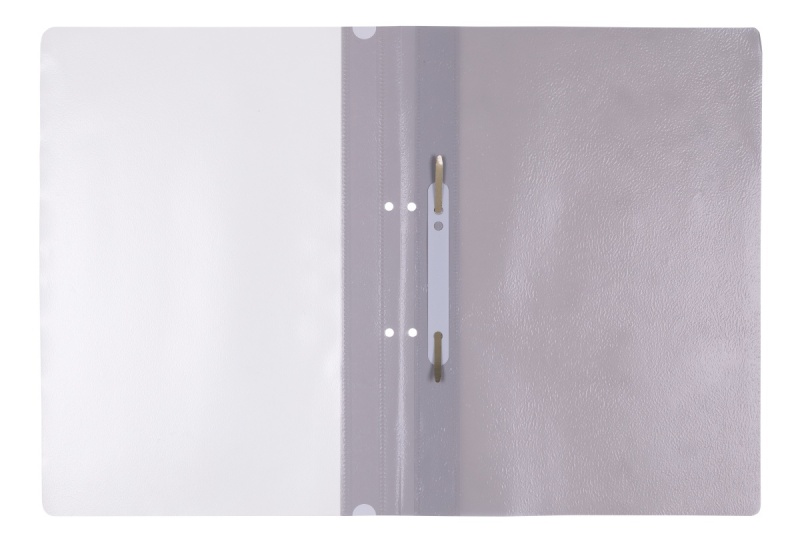 Skoroszyt OFFICE PRODUCTS, PP, A4, 2 otwory, 100/170mikr., wpinany, szary - obrazek 2