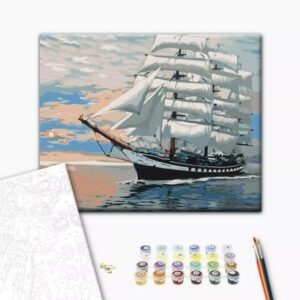 Malowanie po numerach BRUSHME, 40x50 cm, wiatr w żagle, 1 szt., w pudełku
