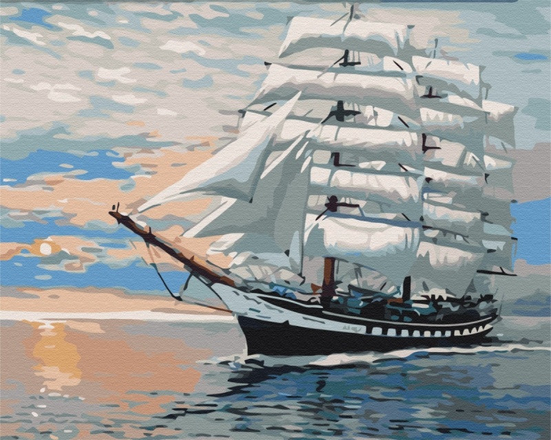 Malowanie po numerach BRUSHME, 40x50 cm, wiatr w żagle, 1 szt., w pudełku - obrazek 2