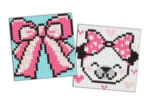 Diamentowa mozaika na naklejce IDEYKA, 9x9 cm, kids, muszka, 2 szt.