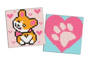 Diamentowa mozaika na naklejce IDEYKA, 9x9 cm, kids, corgi, 2 szt.