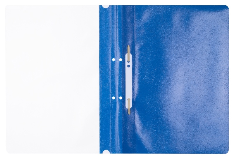 Skoroszyt OFFICE PRODUCTS, PP, A4, 2 otwory, 100/170mikr., wpinany, granatowy - obrazek 2